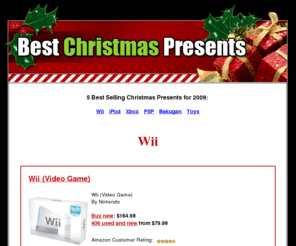 christmasdiscountcenter.com: Best Selling Christmas Presents for 2009
5 Best Selling Christmas Presents for 2009