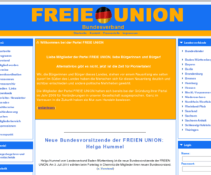 freieunion.de: Freie Union
Die Freie Union steht für einen Aufbruch in Deutschland. Wir sind eine Bürgerbewegung, welche die Republik verändert. Hier finden sie Daten, Termine, News, Informationen und Inhalte der Freien Union.