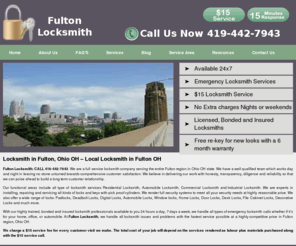 fulton419locksmith.com: Locksmith Fulton, Ohio OH - Local Locksmith Services in Fulton, Ohio OH
Locksmith Fulton, Ohio OH: Local Locksmith services in Fulton, Ohio OH. 24 Hour Locksmith, Emergency Locksmith, Automobile Locksmith  services in Fulton Ohio (OH).