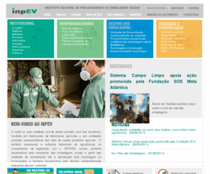 inpev.org.br: inpEV - Instituto Nacional de Processamento de Embalagens Vazias - Histrico, Fluxo do sistema, Cursos - Destinao final de embalagens de Agrotxicos
Inpev - Instituto Nacional de Processamento de Embalagens Vazias - Histrico, Fluxo do sistema, Cursos