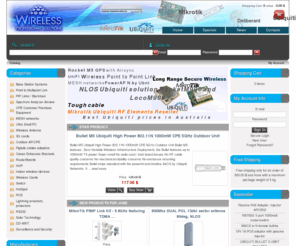 wisp.net.au: Wireless Professional Solutions :: Ubiquiti Mikrotik Reseller, Deliberant, RF Elements, Tycon
NLOS solutions using 900Mhz frequency, wireless online store, long distance wireless link, nlos link, mikrotik wireless router, AP, NLOS