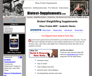 biotest-supplements.com: Biotest Weightlifting Muscle Building Supplements Grow Build Muscle Fast
Biotest weightlifting programs and muscle building supplements help grow and build muscle fast. Buy whey protein shake or weight gainers with androstene as pro steroid stacks to increase low testosterone levels.