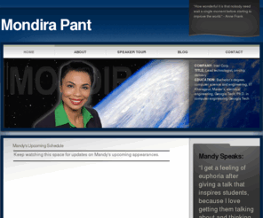 mandypant.com: Mondira Pant - Lead Technologist, Intel Corp.
Mondira Pant is lead technologist for on-chip development at Intel Corp.  She speaks all over the country about technology and personal empowerment.