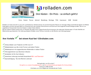 123rolladen.com: +++Einkaufstip: Alu Vorbaurolladen: Drei Typen, ein Preis: nur 89,- /m² auf www.123rolladen.com+++
Hier erhalten Sie alle Informationen über:
Rolläden, Vorbaurolladen, Rolladen, Neubaurolladen, Aufbaurolladen, Vorbaurolladen, Rolladenzubehör wie Rolladenpanzer, Behang, Zubehör, Gurtwickler, Gurt, Rolladenantrieb, Rolladenmotor, Rolladen online einkaufen im Online Shop, Fenster-Renovierung und renovieren.
Alurolladen,Alurollladen,Aluminiumrolladen,Aluminiumrolladen,Rollläden, Vorbaurolläden