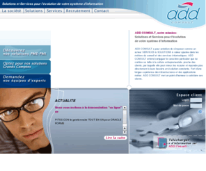 add-consult.com: ADD Consult, Solutions et Services pour l'évolution de votre système d'information
ADD Consult, solutions et Services pour l'évolution de votre système d'information