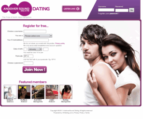 andoversounddating.com: Andover Dating - Andover Sound - Single people from North West Hampshire
Andover Sound 106.4 brings you it's very own dating site, helping Singles in North West Hampshire find love</description> 
<meta name=