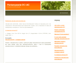 porownywanie-ocac.com: Porównywanie OC i AC
Zanim wykupisz ubezpieczenie samochodu, porównaj najlepsze oferty ubezpieczeń komunikacyjnych OC i AC.