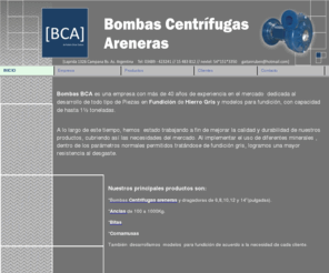 bombas-bca.com: INICIO
Bombas BCA de Ruben Gaitan - Laprida 1326 Campana Bs. As. Argentina Tel: 054 03489 423241 / 15483812
