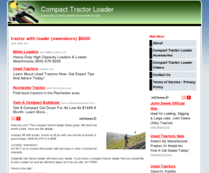compacttractorloader.com: Compact Tractor Loader
A great place to find a compact tractor loader for sale!