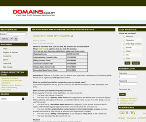 domains.com.my: Malaysia Domain Name Web Hosting Malaysia Registration Guide
Domain Name Malaysia Registration - Cheapest and Reliable Web Hosting