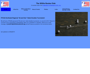 willitsboulesclub.org: The Willits Boules Club
Home page for the Willits Boules Club, Willits, California.