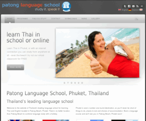 patong-languageschool.com: learn Thai in Phuket, learn English, German, Japanese & TEFL
Thailand's leading language school located in Patong Beach, Phuket. PLS teaches Thai, English, German and Japanese languages and offers TEFL teacher training courses.