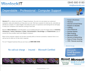 wenlock-it.com: Wenlock IT
Professional IT services and support for home and business computer users.