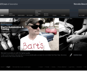 mercedes-benz.tv: Mercedes-Benz TV
Mercedes-Benz.tv is the WebTV platform from Mercedes-Benz. Experience exclusive films and exciting stories about vehicles, motorsports, music, lifestyle, sustainability and history.