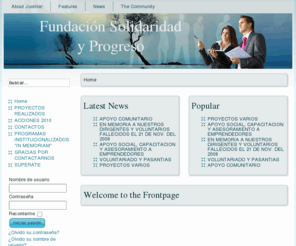 fundacionsolidaridadyprogreso.org: Welcome to the Frontpage
Joomla! - the dynamic portal engine and content management system