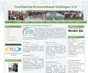 tischtennis-goettingen.de: Tischtennis-Kreisverband Göttingen e.V.
Internetportal des Tischtennis-Kreisverbandes Göttingen