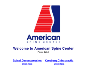 americanbackcenter.com: AmericanSpineCenter.com
American Spine Center offers advanced spinal decompression, low level laser therapy, spinal rehabilitation, and physical therapy for neck, back, and joint pain.  Kaesberg Chiropractic, Belleville, Illinois, and, East St. Louis, IL.