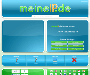 meineip.de: Meine IP Adresse auf MeineIP.de
Mit welcher IP Adresse bist Du online? Lass es Dir anzeigen auf MeineIP.de! Mit Infos zu Provider, Einwahlknoten, Rechnername und mehr!