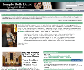 tbdfl.org: Temple Beth David Jewish Center, Spring Hill, FL - Home
This is the home page.