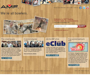 amfbowling.com: AMF Bowling - Access Bowling Centers, Leagues, Tips and Parties
300 locations in the United States.  Center locator, leagues, clubs and contact details.
