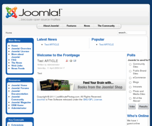 lastminutephotog.com: Welcome to the Frontpage
Joomla! - the dynamic portal engine and content management system