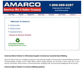 americanmatandrubberco.com: Amarco Mat Quality Engineered Specialty Matting and Sport Flooring products
AMARCO PRODUCTS manufacturer wholesale supplier Commercial Industrial Sport Matting Flooring