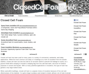 closedcellfoam.net: Closed Cell Foam - Great Closed Cell Foam Information
Closed Cell Foam - Great Closed Cell Foam Information