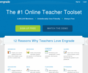 engrade.com: Engrade is the #1 Online Teacher Toolset
Free online gradebook for teachers including a free online grade book, free homework calendar, free student messaging, free attendance, and more.