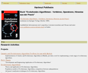 lektorin.net: Hartmut Pohlheim - Main page
Who is Hartmut Pohlheim? What does he do? Links to all relevant areas of the web site (work, project, publications, personal) and other web sites (Main page of pohlheim web)