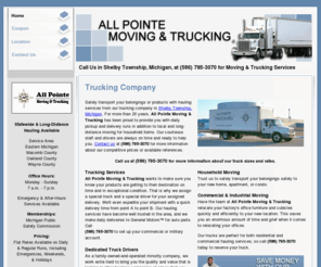 allpointetrucking.com: All Pointe Moving & Trucking | Shelby Township, MI - Mobile Edition
Safely transport your belongings or products with hauling services from our trucking company in Shelby Township, Michigan.