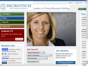 regulatoryjobs.net: Recruitech International is the world leader in Clinical Staffing
Recruitech International is the world leader in Clinical Staffing