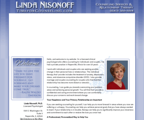 timeforcounseling.com: Nisonoff Psychologist Naperville Illinois Therapy Anxiety Depression Relationship Counseling  Stress OCD
Counseling can be an extremely helpful way to overcome depression and anxiety and explore your marriage and relationship issues