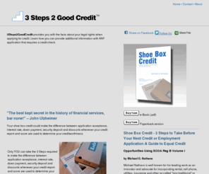 3steps2goodcredit.net: 3 Steps 2 Good Credit - excercise your right to good credit without debt
excercise your right to good credit without debt 