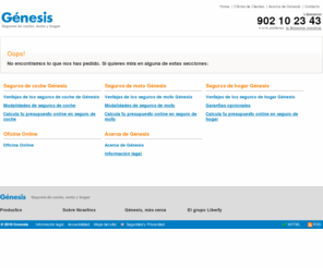 genesishogar.es: Error - Seguros de coche, moto, hogar - Genesis
