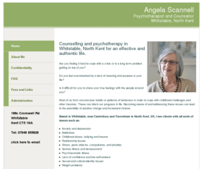 angelascannell.com: Counselling for Whitstable I  Psychotherapy and counselling for Canterbury and north Kent
A qualified counsellor based in Whitstable, north Kent and close to Canterbury offering counselling and psychotherapy to empower clients to rediscover their deeper, wiser self and become more fulfilled