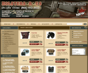 holstersrus.com: Holsters R Us - Holsters - The right holster for your gun
Holsters R Us Holsters - The right holster for your gun