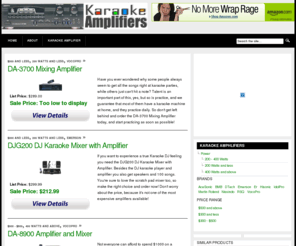 karaokeamplifier.net: Karaoke Amplifier
If you want to have fun karaoke parties, you need an excellent karaoke amplifier, and our site lists the best karaoke amplifier models so you can choose!