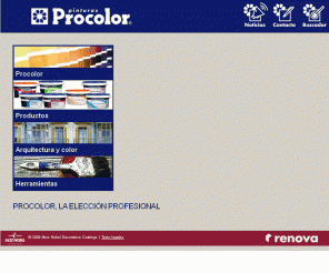 procolor.es: 
	Procolor - Pinturas Procolor

Procolor - Pinturas Procolor: La pintura s&#243;lo se visualiza en la superficie, sin embargo esconde una grancantidad de significados creando un mundo individual para cada persona. copyright 2003, akzonobel decorative coatings texto legales procolor, la elecci&#211;n procolor pinturas procolor