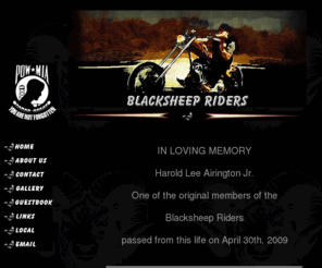 vetsdontforget.net: Blacksheep Riders
Blacksheep Riders are a group of veterans who ride motorcycles.