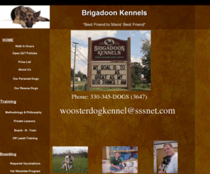 woosterdogkennel.com: Home
Brigadoon Kennels web site offers lots of photos and info regarding boarding, training, andeverything dog.