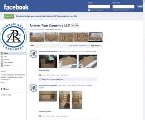 andrewryancarpentry.com: Incompatible Browser | Facebook
 Facebook is a social utility that connects people with friends and others who work, study and live around them. People use Facebook to keep up with friends, upload an unlimited number of photos, post links and videos, and learn more about the people they meet.