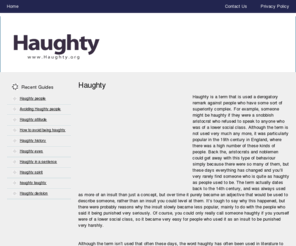 haughty.org: Haughty
Haughty
