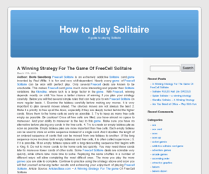 howtoplaysolitaire.info: How to play Solitaire
A guide to how to play solitaire.