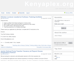 kenyaplex.org: Jobs in Kenya | Kenyaplex blog
A blog on education in Kenya. Shares information on various educational institutions, resources and courses