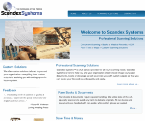 scandexsystems.com: Scandex Systems
Professional and affordable scanning solutions. Document scanning, book scanning, rare text & manuscript scanning and OCR scanning solutions.