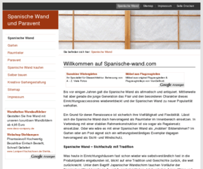 spanische-wand.com: Spanische Wand und Paravent
Die Spanische Wand: Entdecken Sie das Flair und den besonderen Charakter dieses Einrichtungsaccessoires wieder.