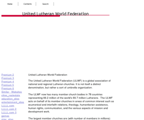 ulwf.com: United Lutheran World Federation
ulwf.com  is a site dedicated to United Lutheran World Federation