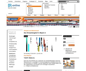 intermedium1.de: Hrspiel und Medienkunst: Das Hrspielangebot in Bayern 2 | 	
					
					
																
						
		
	
		
		
		
								
			
				
					
					
					
						Bayern 2 | 	
					
																
						
		
	BR
Hrspiel, Hrspiele, Portal, Download, Herunterladen, hren, Pool, Podcast, Podcasts
