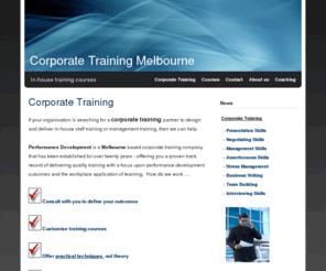 trainingcorporate.com.au: Corporate Training  Melbourne
Corporate Training Melbourne design and deliver customised staff training and management training courses.