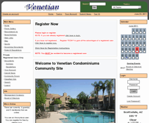 venetiancondominiums.com: Venetian Condominiums
 dynamic community website designed and hosted by TheCyberhood.com.